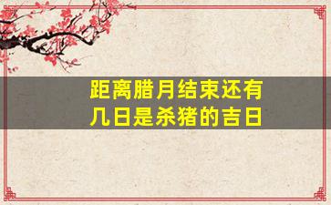 距离腊月结束还有几日是杀猪的吉日